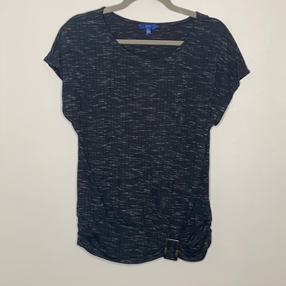 Black corded like shirt. Size petite L